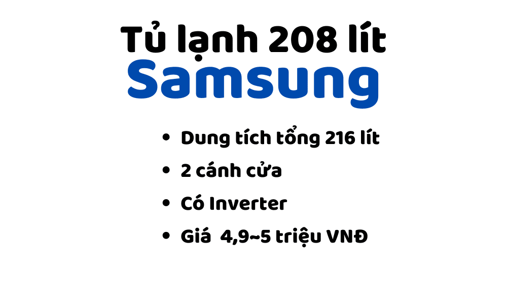 Tủ Lạnh Samsung 208 Lít