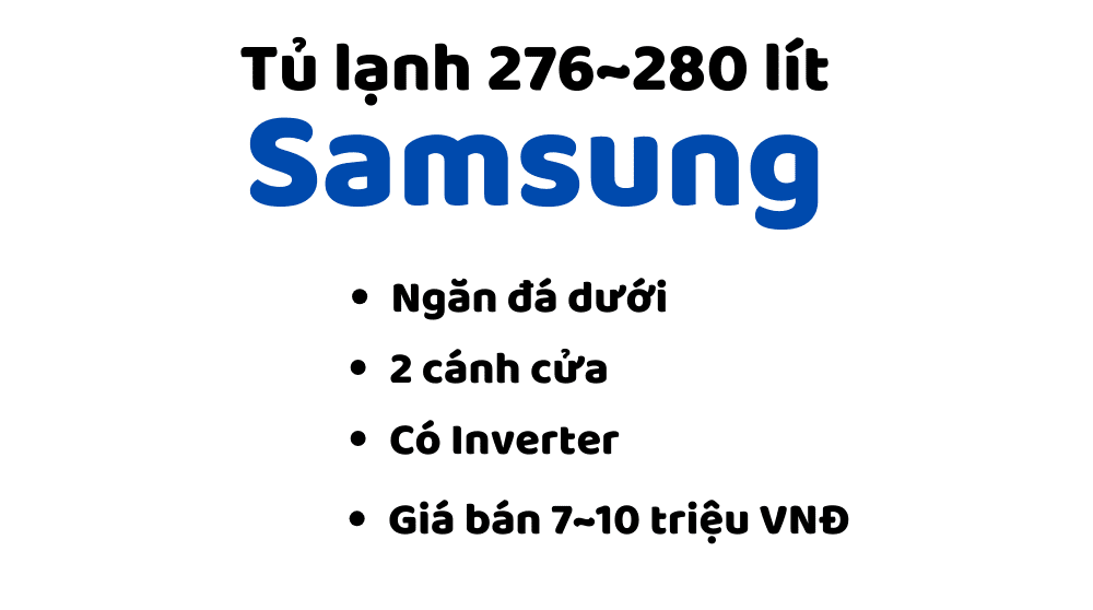 Tủ Lạnh Samsung 276~280 Lít