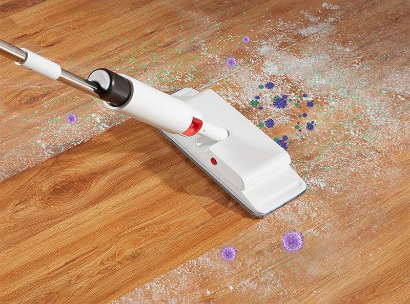 Bước 1: Loại bỏ bụi bẩn trên sàn