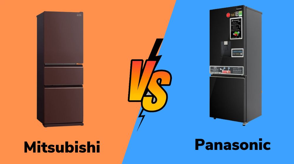 so sánh tủ lạnh Mitsubishi và Panasonic về thiết kế
