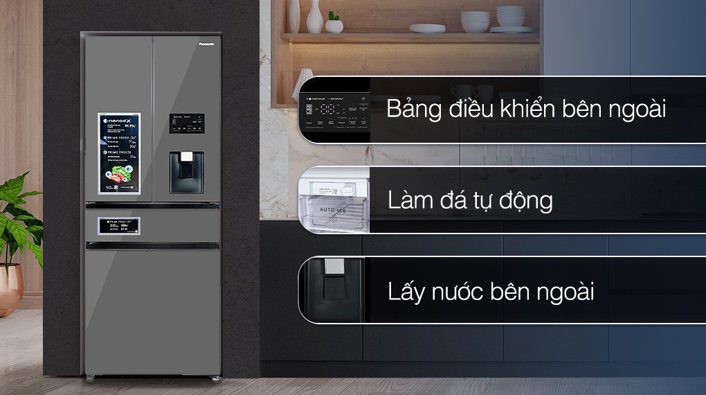 tủ lạnh Panasonic tốt hơn Sharp về tiện ích bổ sung