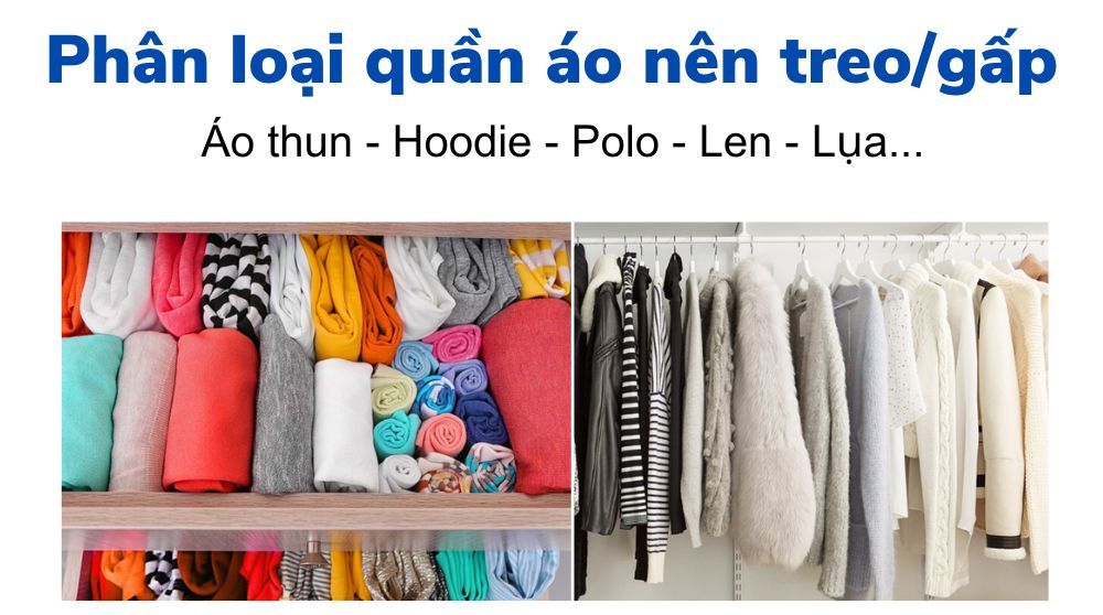 quần áo nên treo hay gấp
