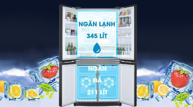 So sánh tủ lạnh Sharp 630 và 631 về dung tích