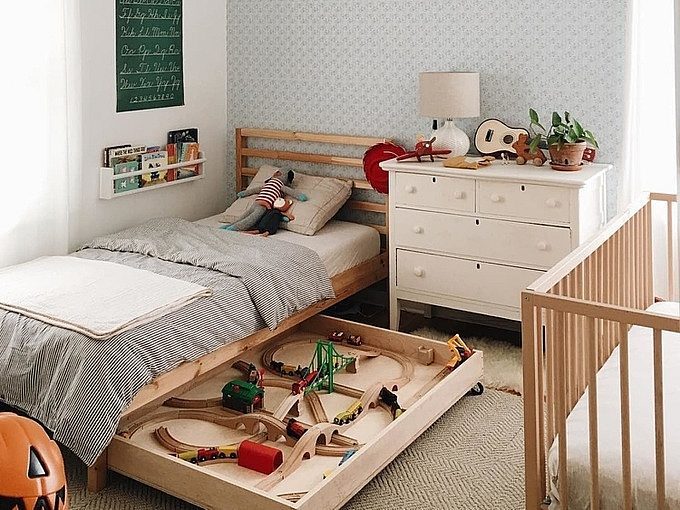 tăng thêm không gian lưu trữ cho phòng ngủ nhỏ