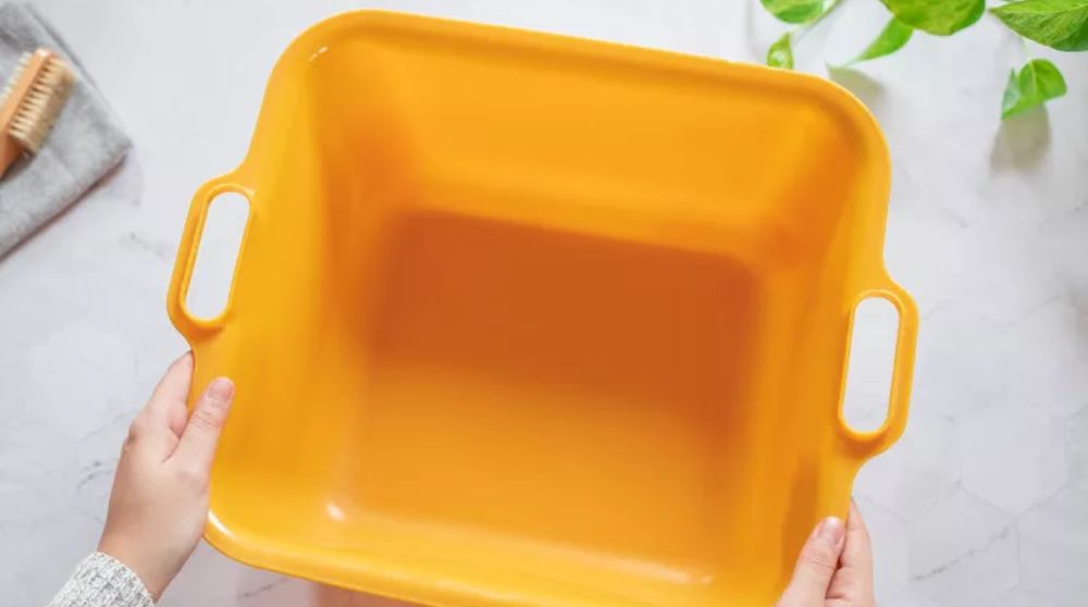 chuẩn bị thùng giặt lớn