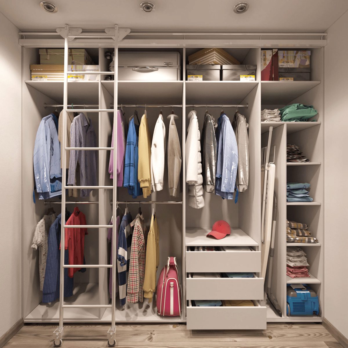 Tủ quần áo đẹp mắt và khoa học hơn với 4 bước đơn giản