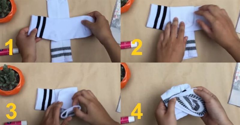 cách gấp tất gọn gàng