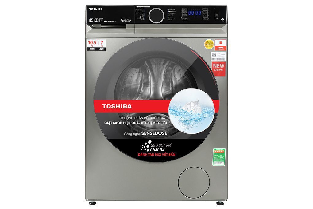 Máy giặt sấy Toshiba TWD-BM115GF4V(SK) | 10.5kg cửa ngang inverter