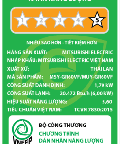 Điều hòa Mitsubishi MSY-GR60VF - hình số 3