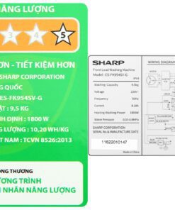 Máy giặt Sharp ES-FK954SV-G - hình số 3