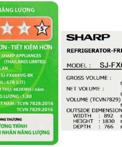 Tủ lạnh Sharp SJ-FX688VG-BK - hình số 12