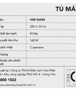 Tủ mát Hòa Phát HSR S6280 - hình số 12