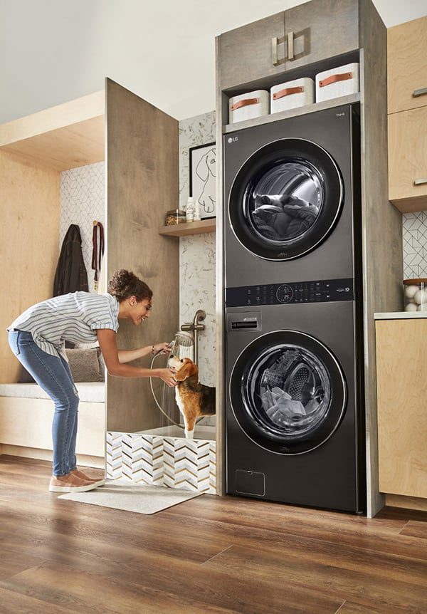 Tháp giặt sấy LG WashTower Inverter giặt 25 kg - sấy 17 kg WT2517NHEG