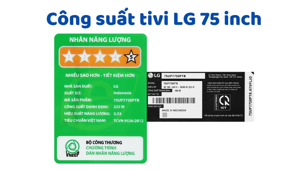 Công suất tivi LG 75 inch