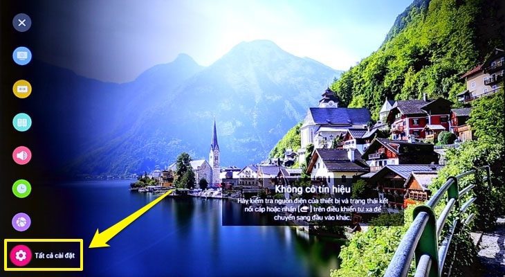 Giao diện chính của tivi LG