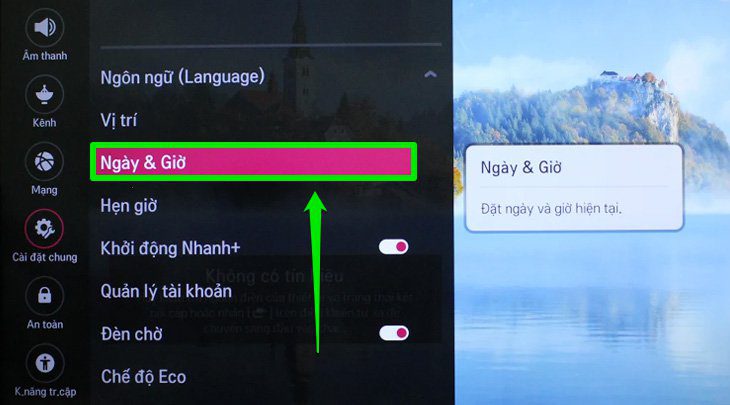 Chọn ngày và giờ Chọn ngày và giờ