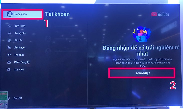 Chọn mục Chọn mục