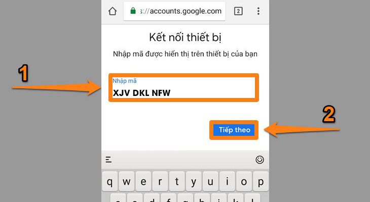 Nhập mã đăng nhập Nhập mã đăng nhập