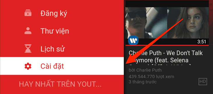 Vào Cài đặt Vào Cài đặt