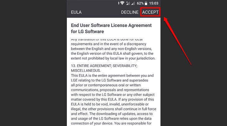 Chọn Accept Chọn Accept