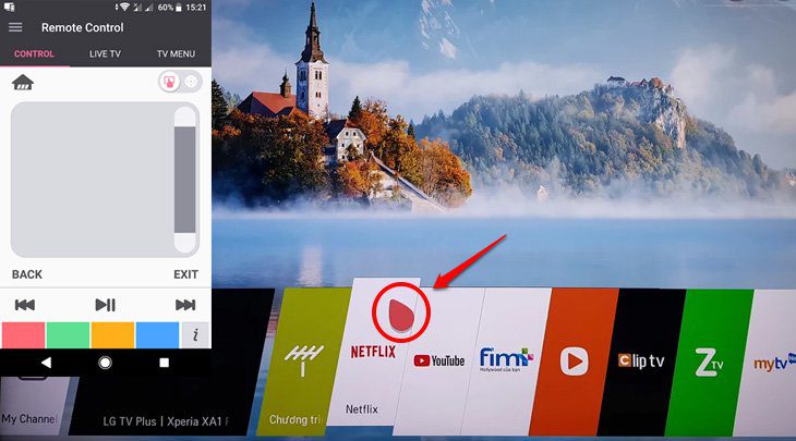 Sử dụng Touchpad điều khiển tivi từ điện thoại Sử dụng Touchpad điều khiển tivi từ điện thoại