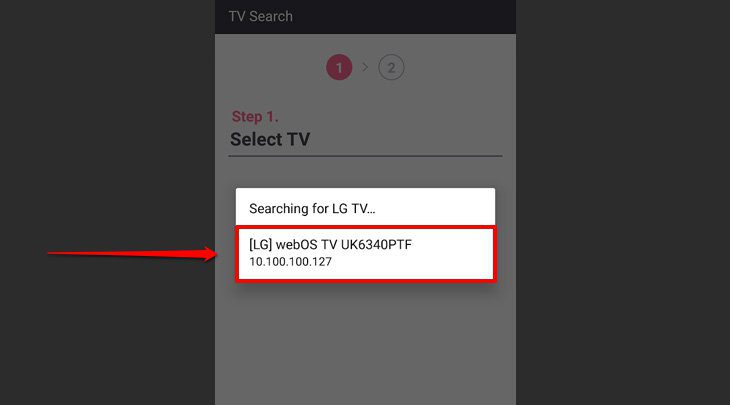 Chọn vào tên tivi Chọn vào tên tivi