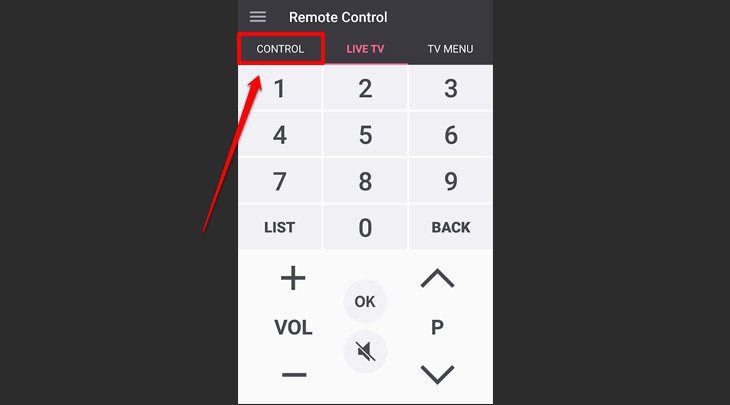 Vào mục Control Vào mục Control
