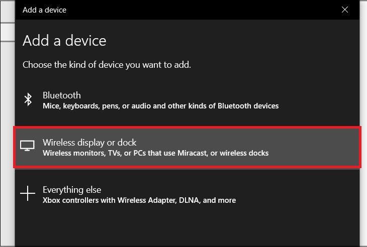 Wireless display or dock. Wireless display or dock.
