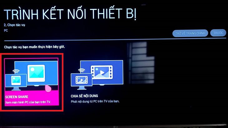 Chọn Screen Share để chia sẻ màn hình. Chọn Screen Share để chia sẻ màn hình.