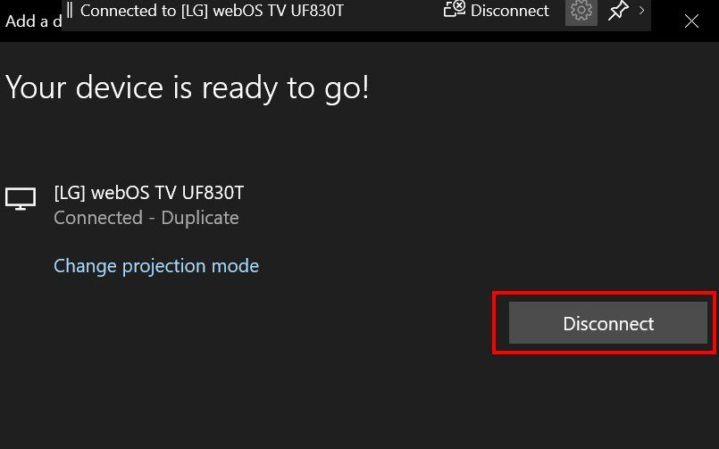 Để tắt trình chiếu bạn chỉ cần chọn Disconnect Để tắt trình chiếu bạn chỉ cần chọn Disconnect
