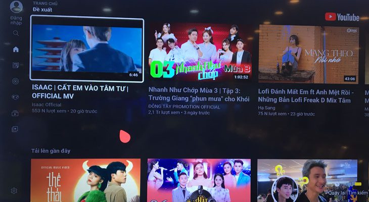 Tivi sẽ tự động mở ứng dụng Youtube