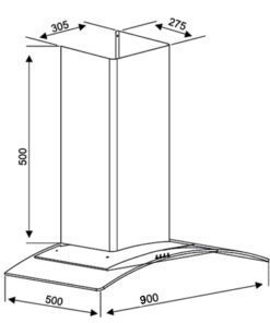 Máy hút mùi Kocher K-8390XS - hình số 2