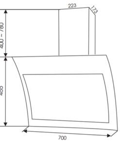 Máy hút mùi Faster FS 3689WN/BN-70 - hình số 2