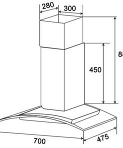 Máy hút mùi Kaff KF-GB027 - hình số 2