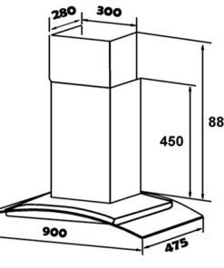 Máy hút mùi Kaff KF-GB029 - hình số 2