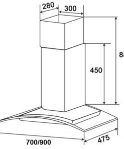 Máy hút mùi Kaff KF-GB902 - hình số 2
