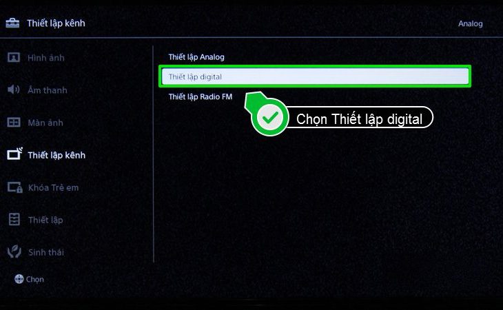 Bước 4: Chọn Digital (Kỹ thuật số). Bước 4: Chọn Digital (Kỹ thuật số).