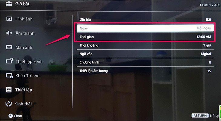 Cách hẹn giờ bật, tắt trên smart tivi cơ bản Sony 2018 Cách hẹn giờ bật, tắt trên smart tivi cơ bản Sony 2018