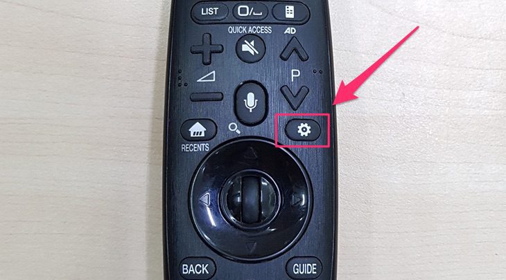 Remote trên tivi LG