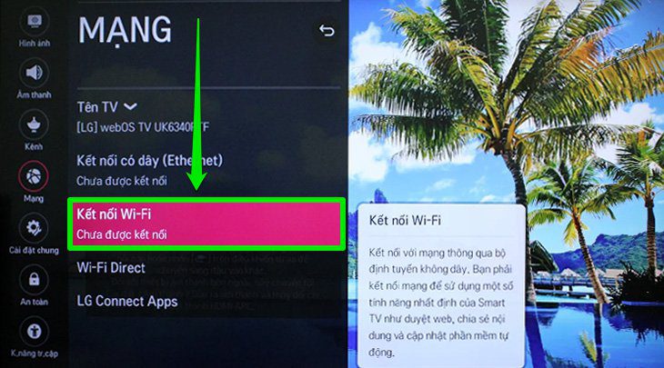 Chọn kết nối Wi-Fi Chọn kết nối Wi-Fi
