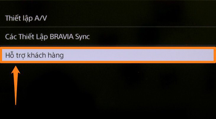 Chọn Hỗ trợ khách hàng