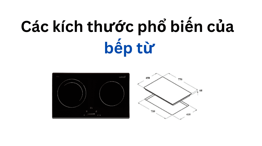 kích thước của bếp từ