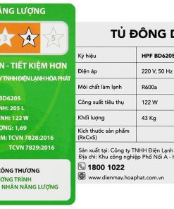 Tủ đông Hòa Phát HPF BD6205 - hình số 8