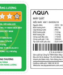 Máy giặt Aqua AW11-B4959U1K(B) - hình số 6