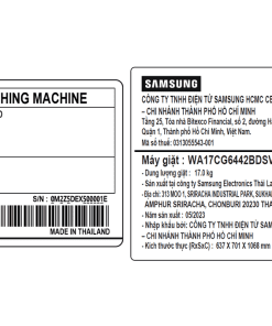 Máy giặt Samsung WA17CG6442BDSV - hình số 9