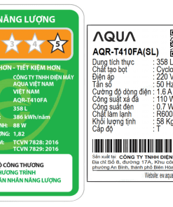 Tủ lạnh Aqua AQR-T410FA(SL) - hình số 5