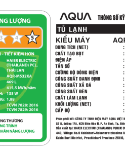 Tủ lạnh Aqua AQR-M532XA(CBC) - hình số 6