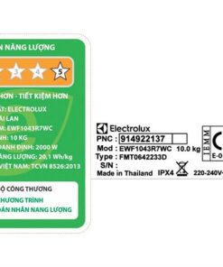 Máy giặt Electrolux EWF1043R7WC - hình số 8