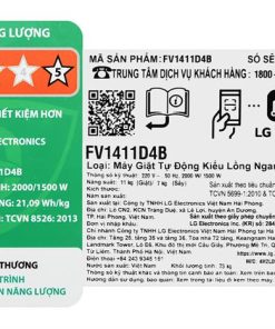 Máy giặt sấy LG FV1411D4B - hình số 9