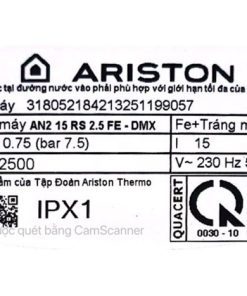 Bình nóng lạnh Ariston AN2 15 RS 2.5 FE - hình số 8